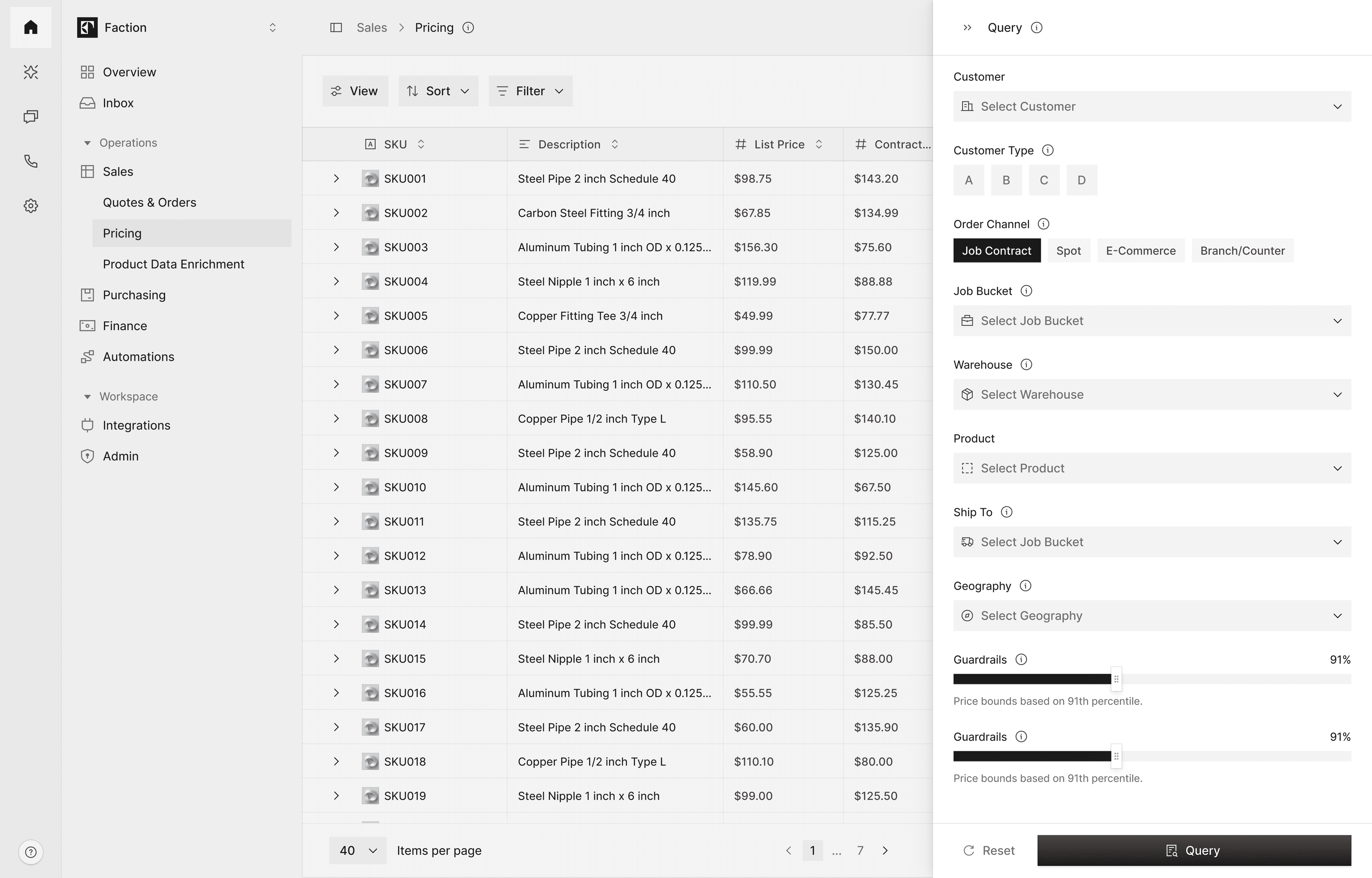Faction — query interface