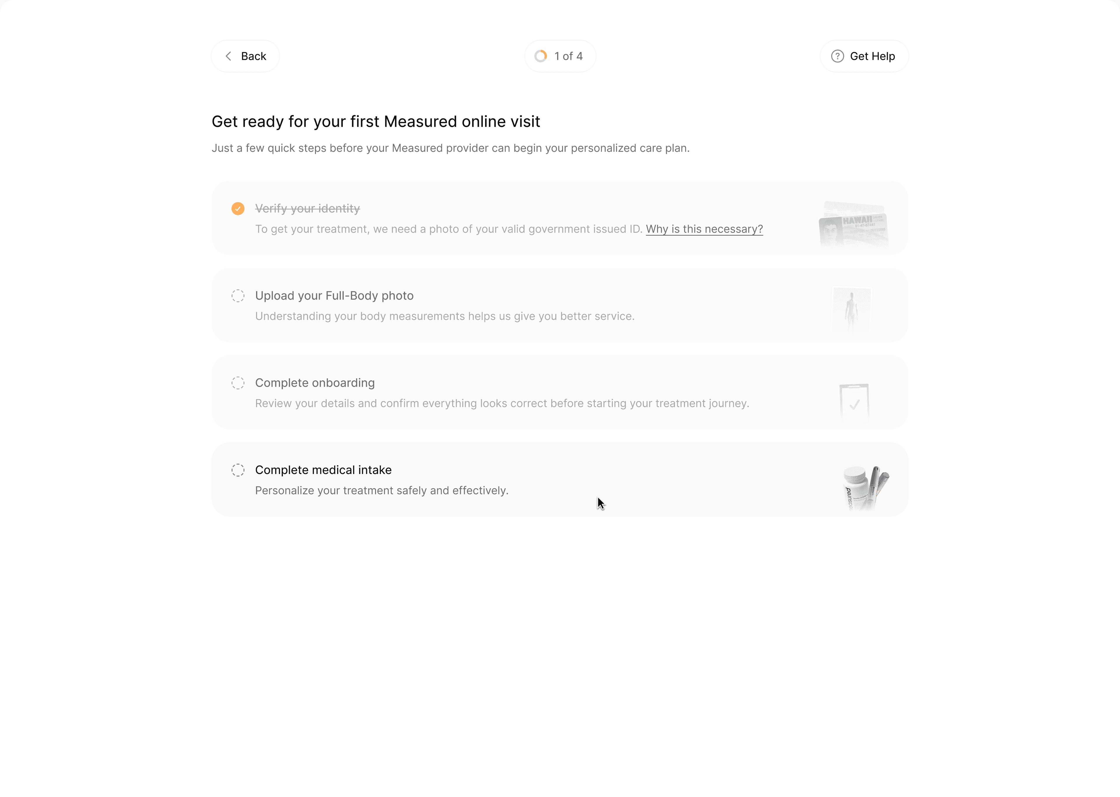 Measured — guide interface